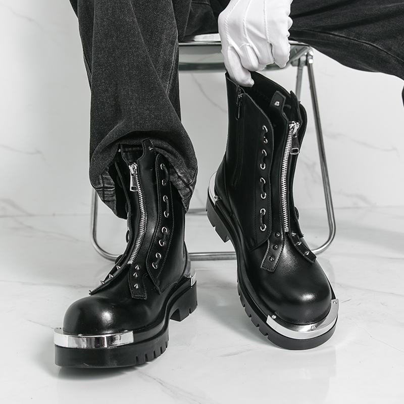 Men Formal Wear With Boots - أحذية رجالية بنعل سميك مصممة عصرية