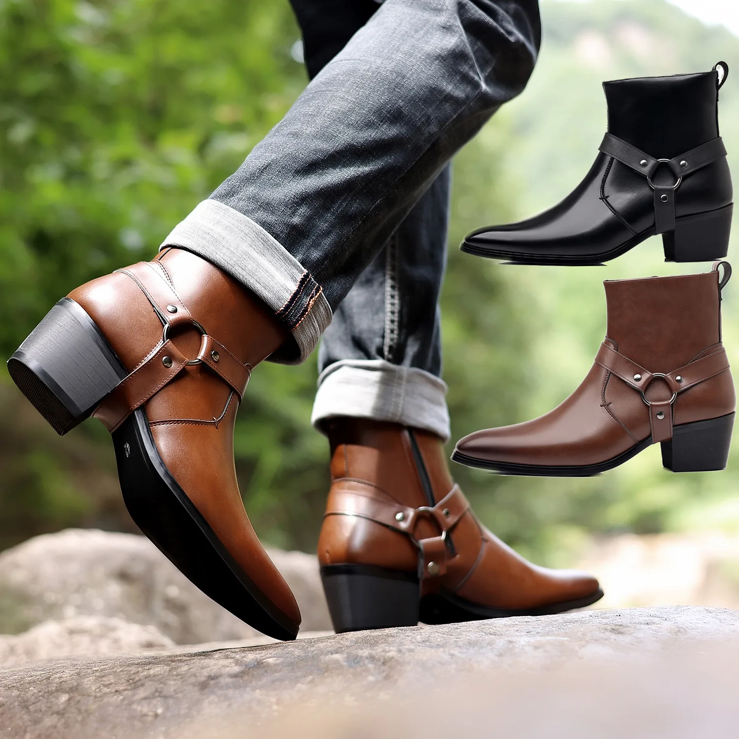 الكلاسيكية قبعات رعاة البقر ال - مراجعة Men Formal Wear With Boots وسعره